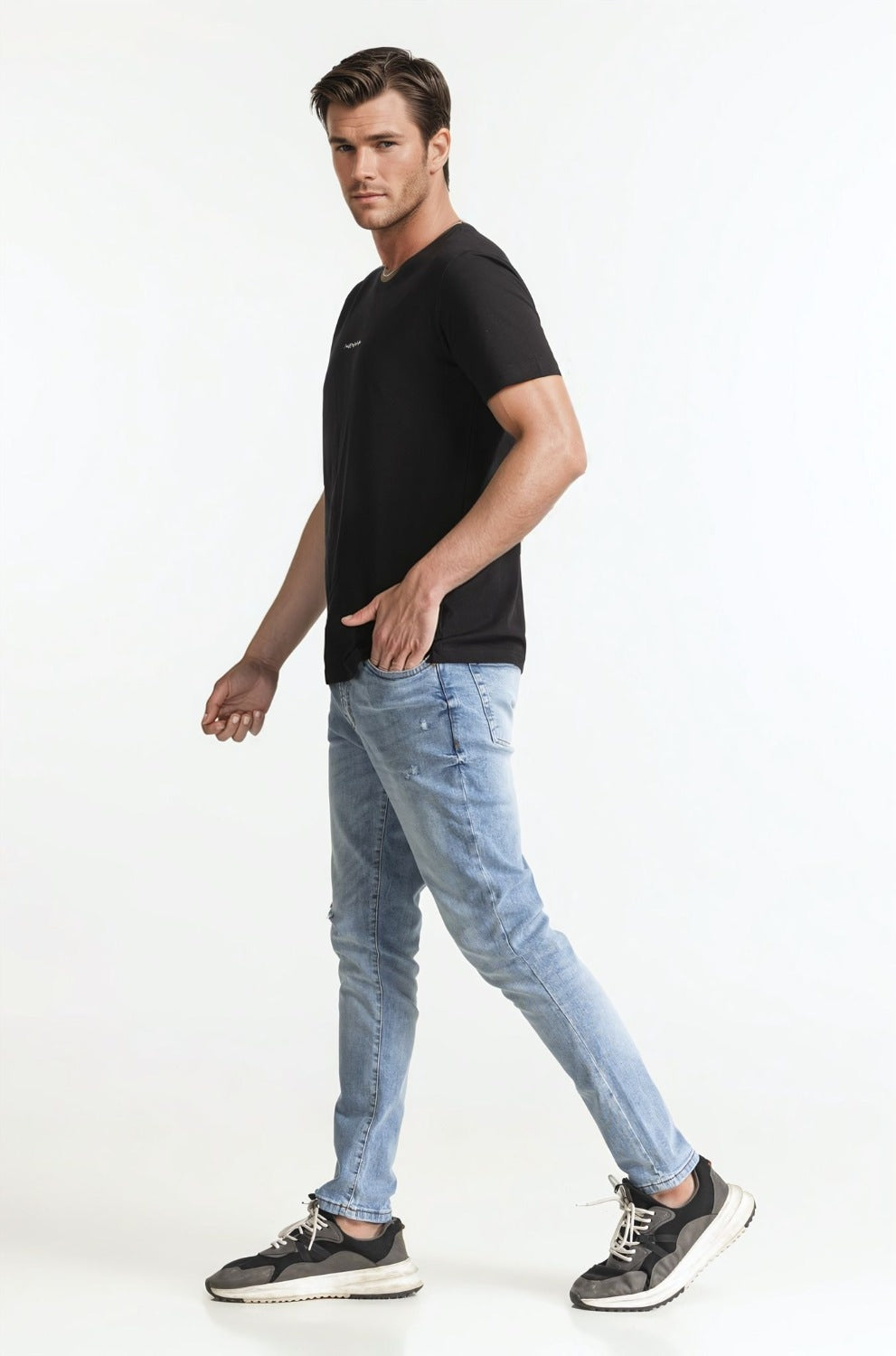 Contrast Neck Tee TS-CNSJ24-121