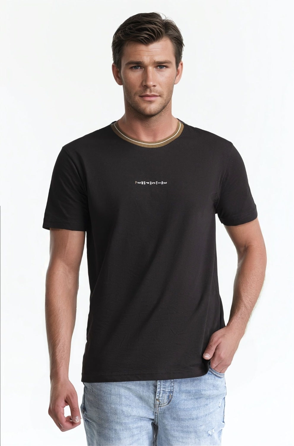 Contrast Neck Tee TS-CNSJ24-121