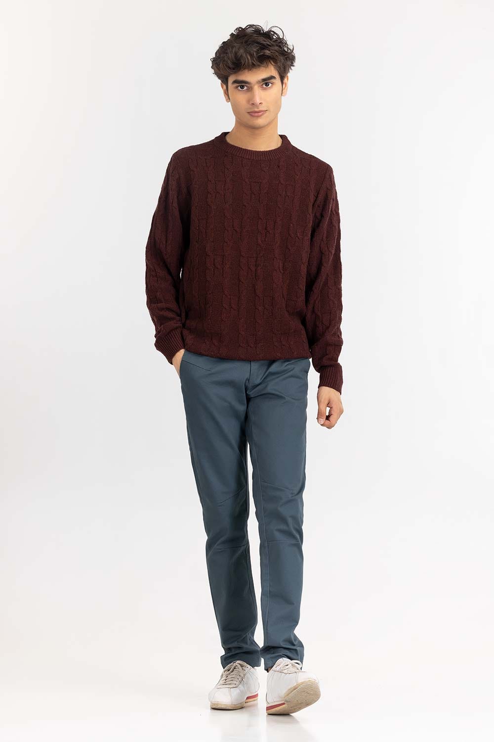 Copper Cabling Crew Neck Sweater SWT-FFSCN22-227