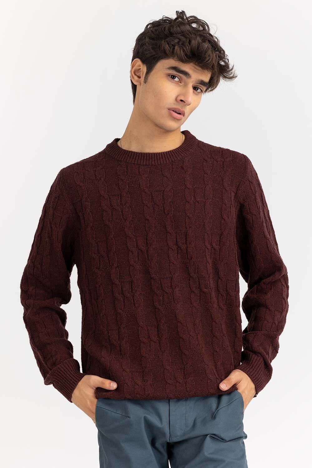 Copper Cabling Crew Neck Sweater SWT-FFSCN22-227