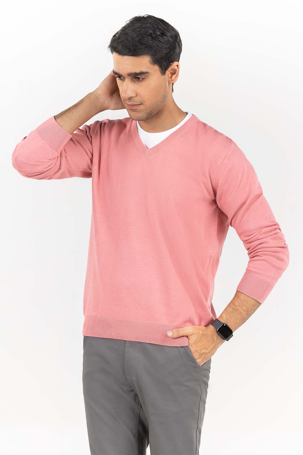 Coral Basic v Neck Sweater SWT-BFSVN-22-004