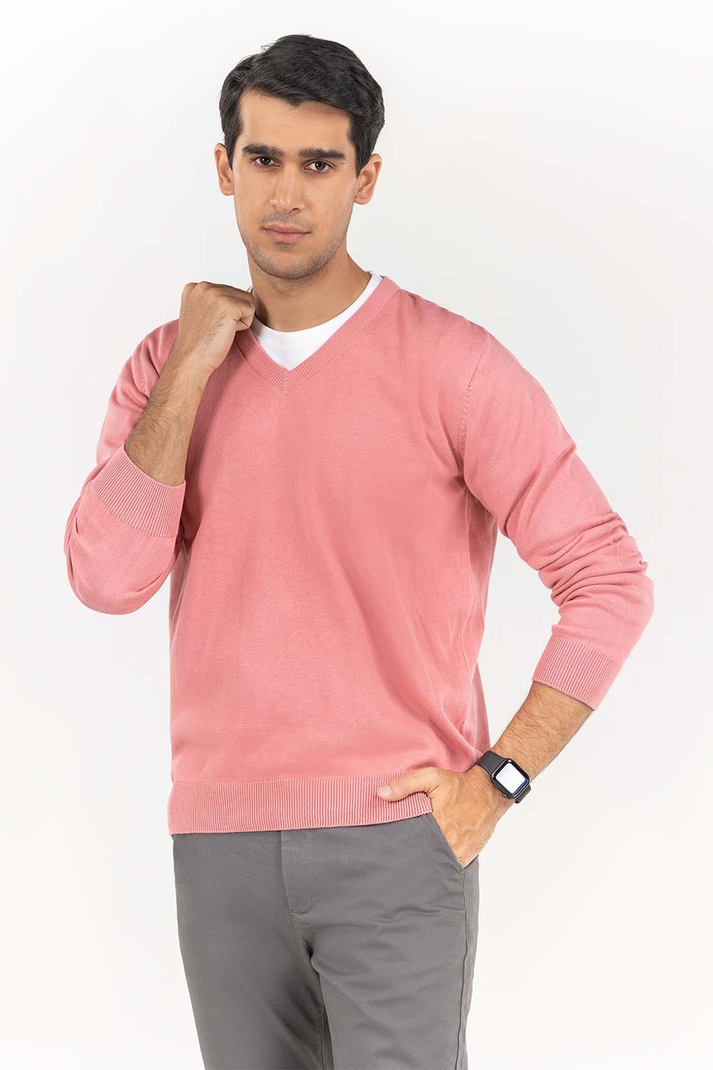Coral Basic v Neck Sweater SWT-BFSVN-22-004