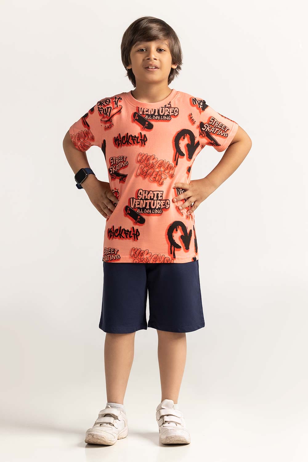 Coral Junior Boy Knit Printed Tee JB-TS-SS24-046