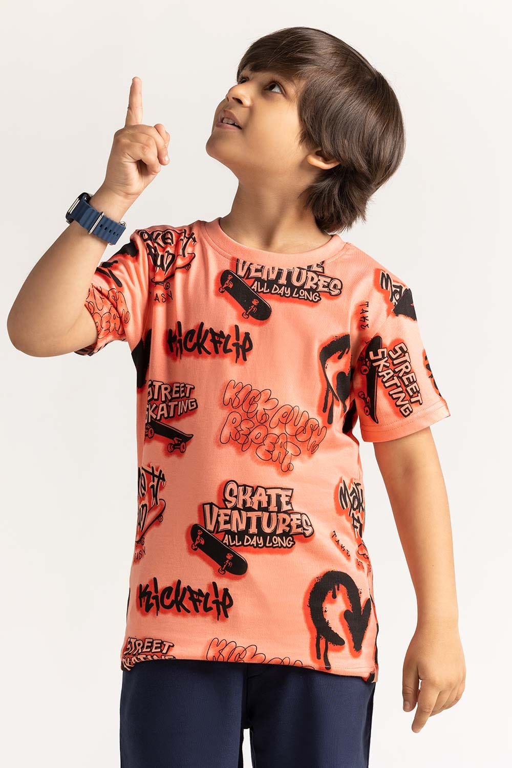 Coral Junior Boy Knit Printed Tee JB-TS-SS24-046