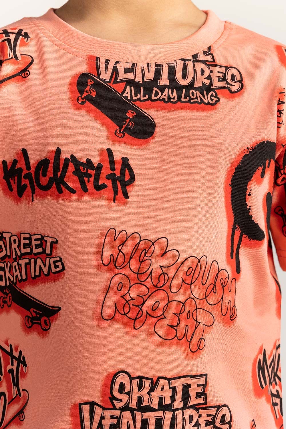 Coral Junior Boy Knit Printed Tee JB-TS-SS24-046