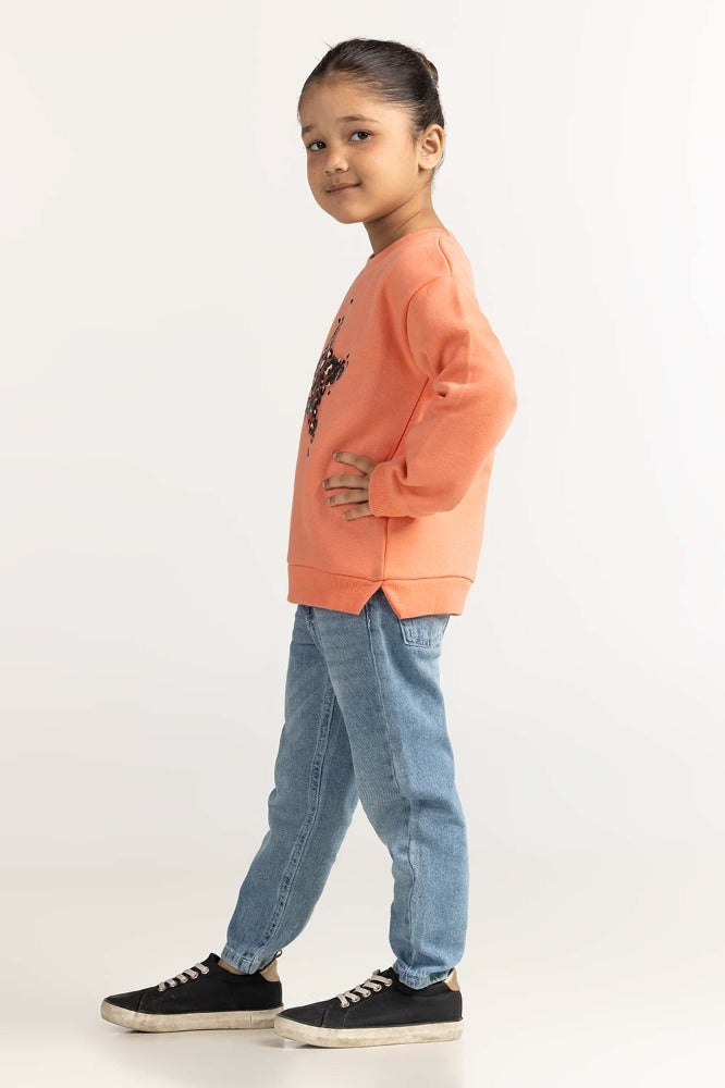 Coral Printed Sweatshirt 224-612-002