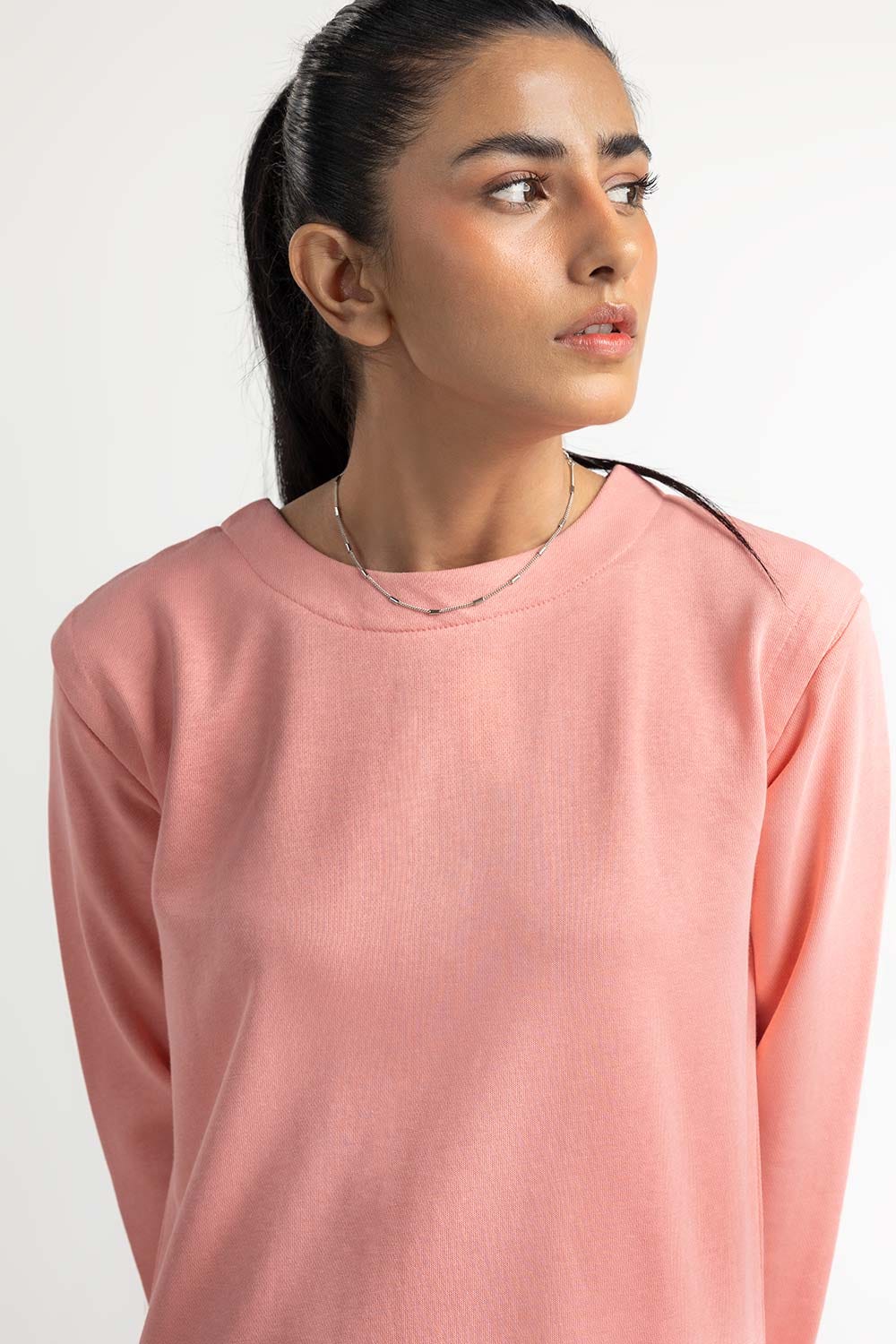 Coral Sweatshirt Dress  224-212-030