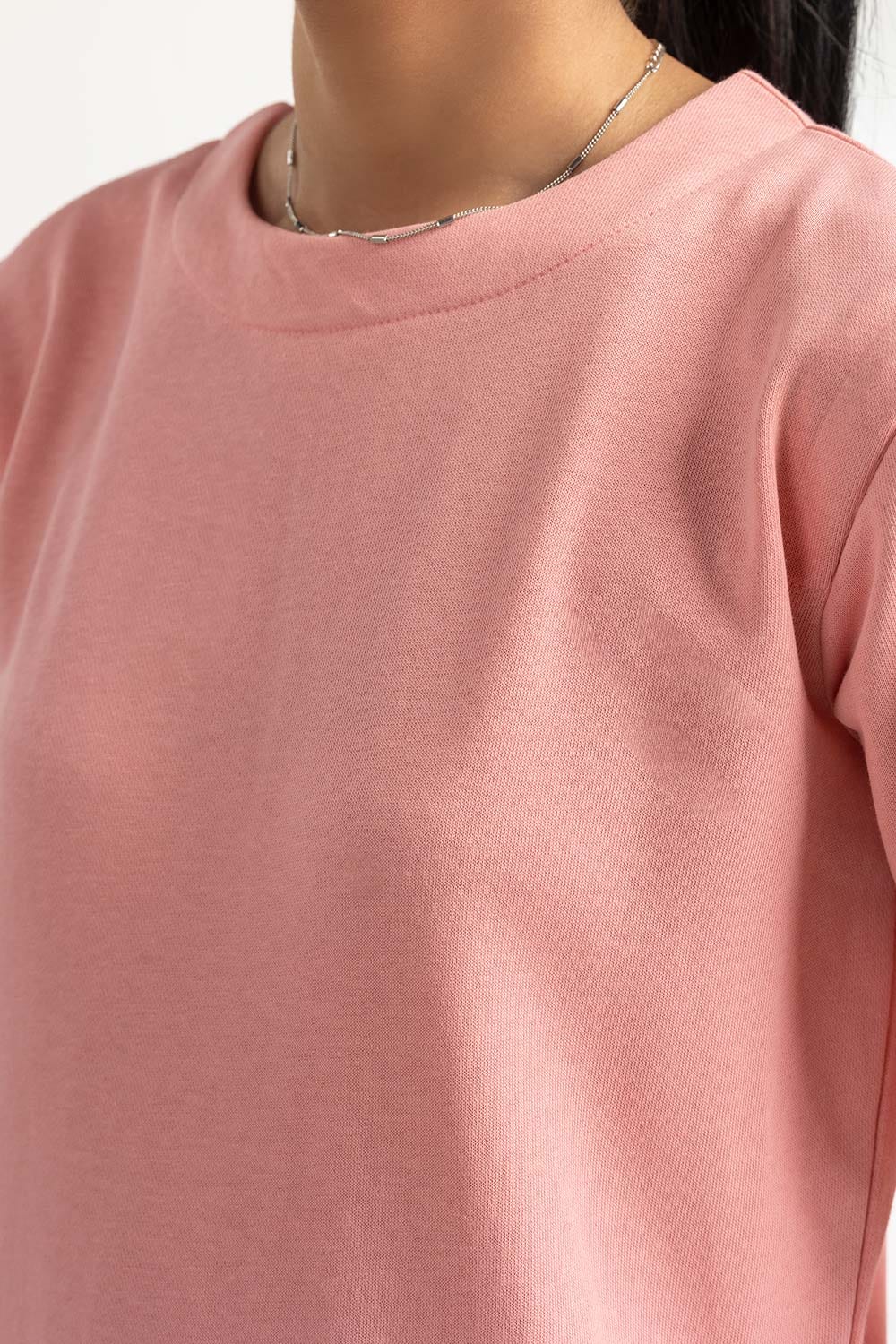 Coral Sweatshirt Dress  224-212-030