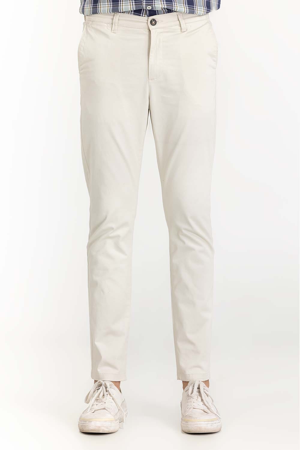 Cream Basic Dyed Khaki Pant TR-KHPD22-046