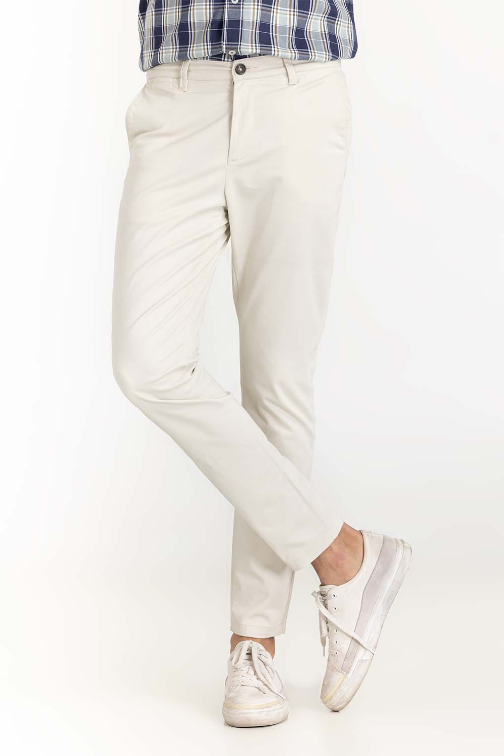 Cream Basic Dyed Khaki Pant TR-KHPD22-046