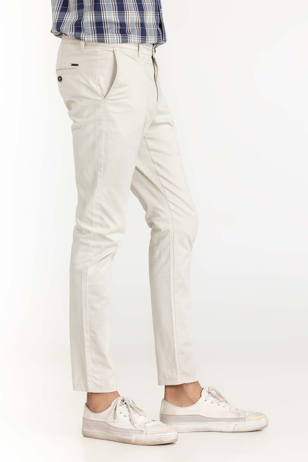 Cream Basic Dyed Khaki Pant TR-KHPD22-046