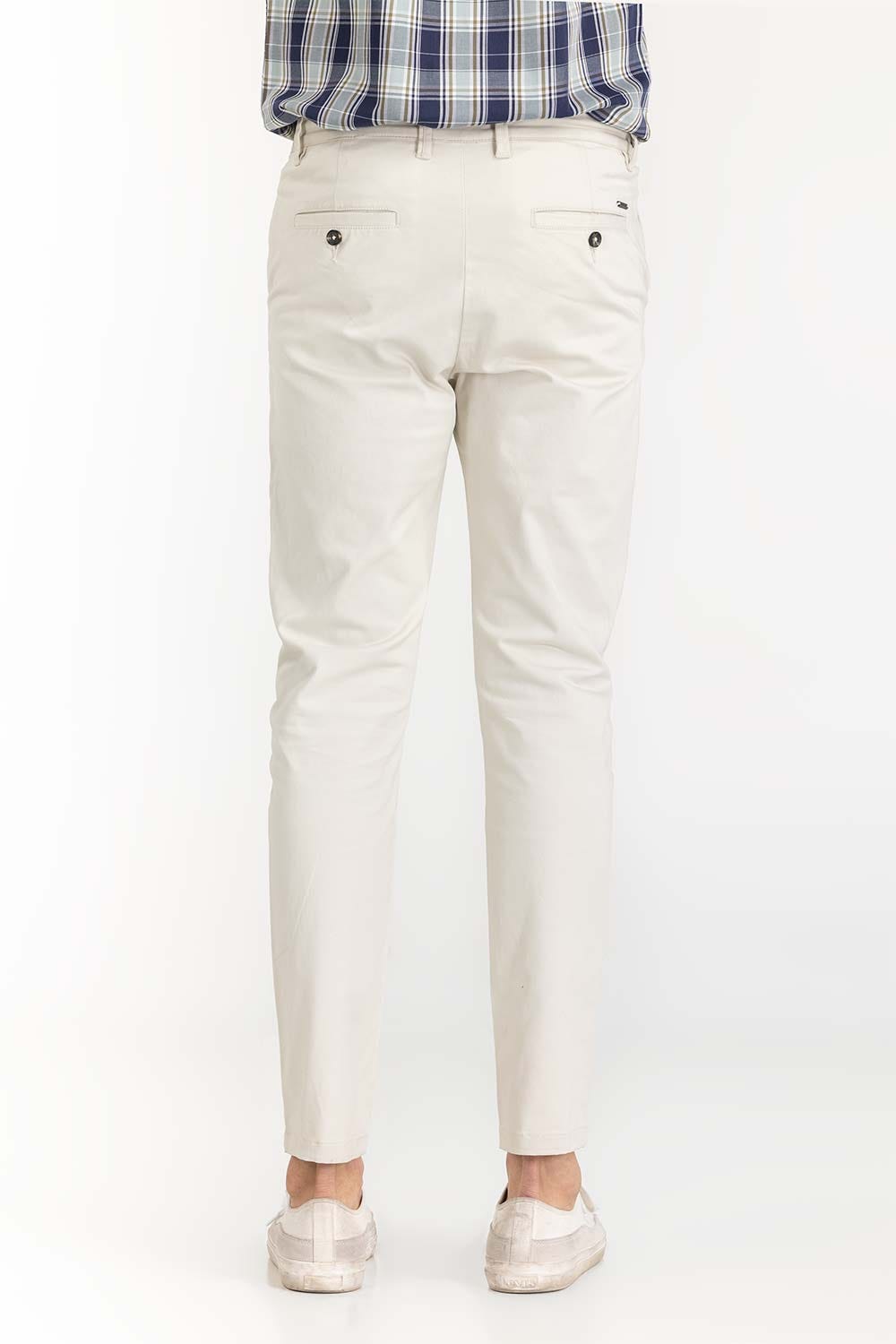 Cream Basic Dyed Khaki Pant TR-KHPD22-046