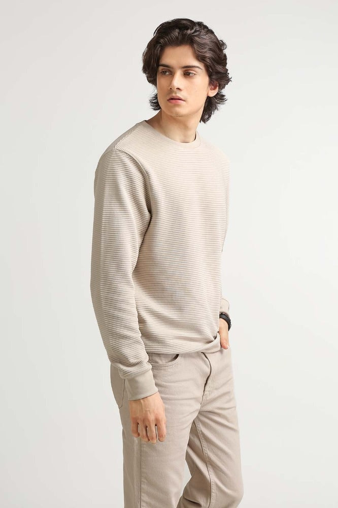 Cream Fashion Sweatshirt MN-SWS-WS23-005