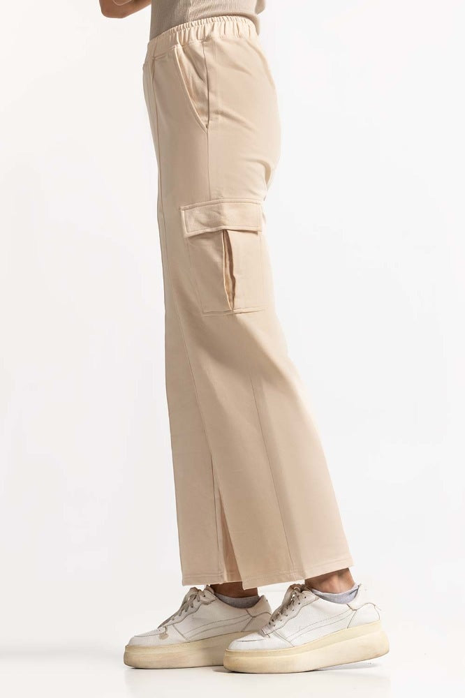 Cream Knit Bottom WM-TRKN-SS24-007