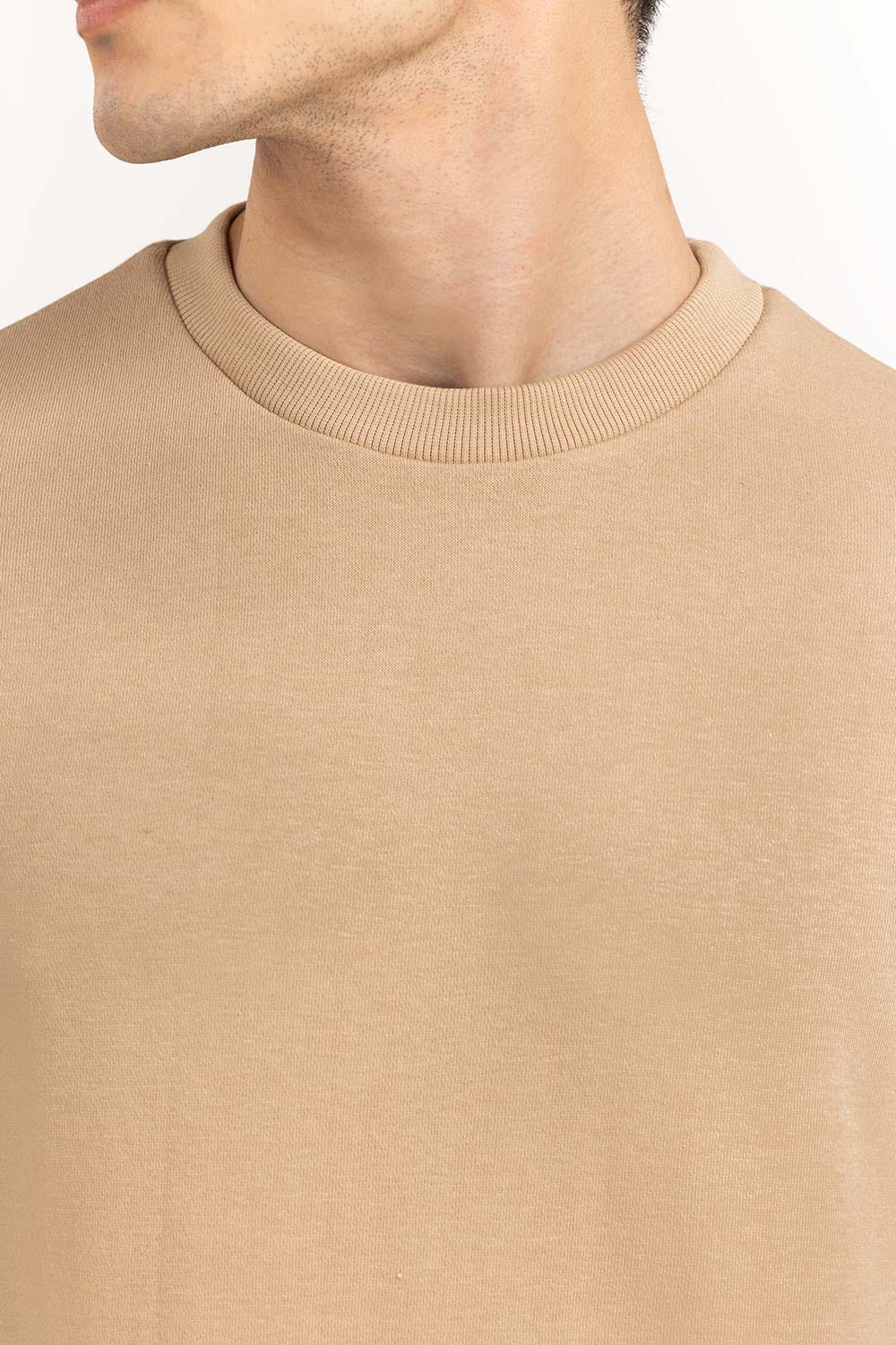 Cream Knit Regular T-shirt 224-113-014
