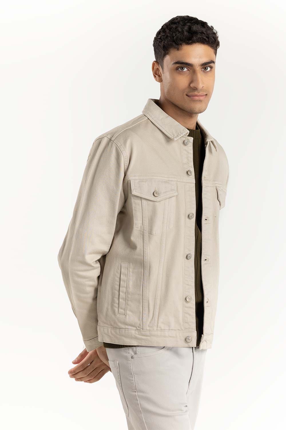 Cream Non-Denim Jacket 224-110-041