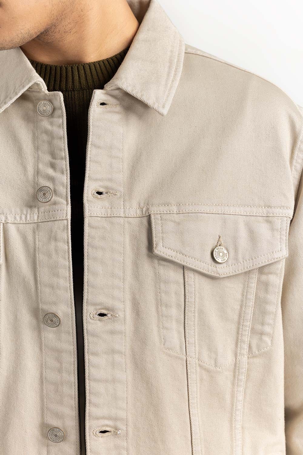 Cream Non-Denim Jacket 224-110-041