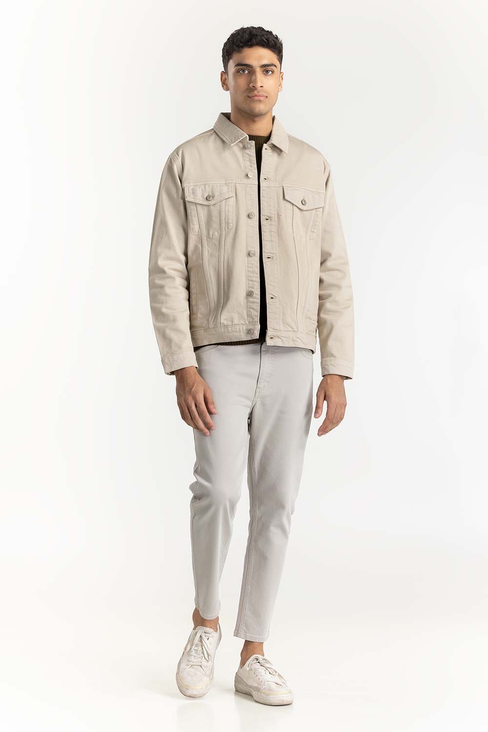 Cream Non-Denim Jacket 224-110-041