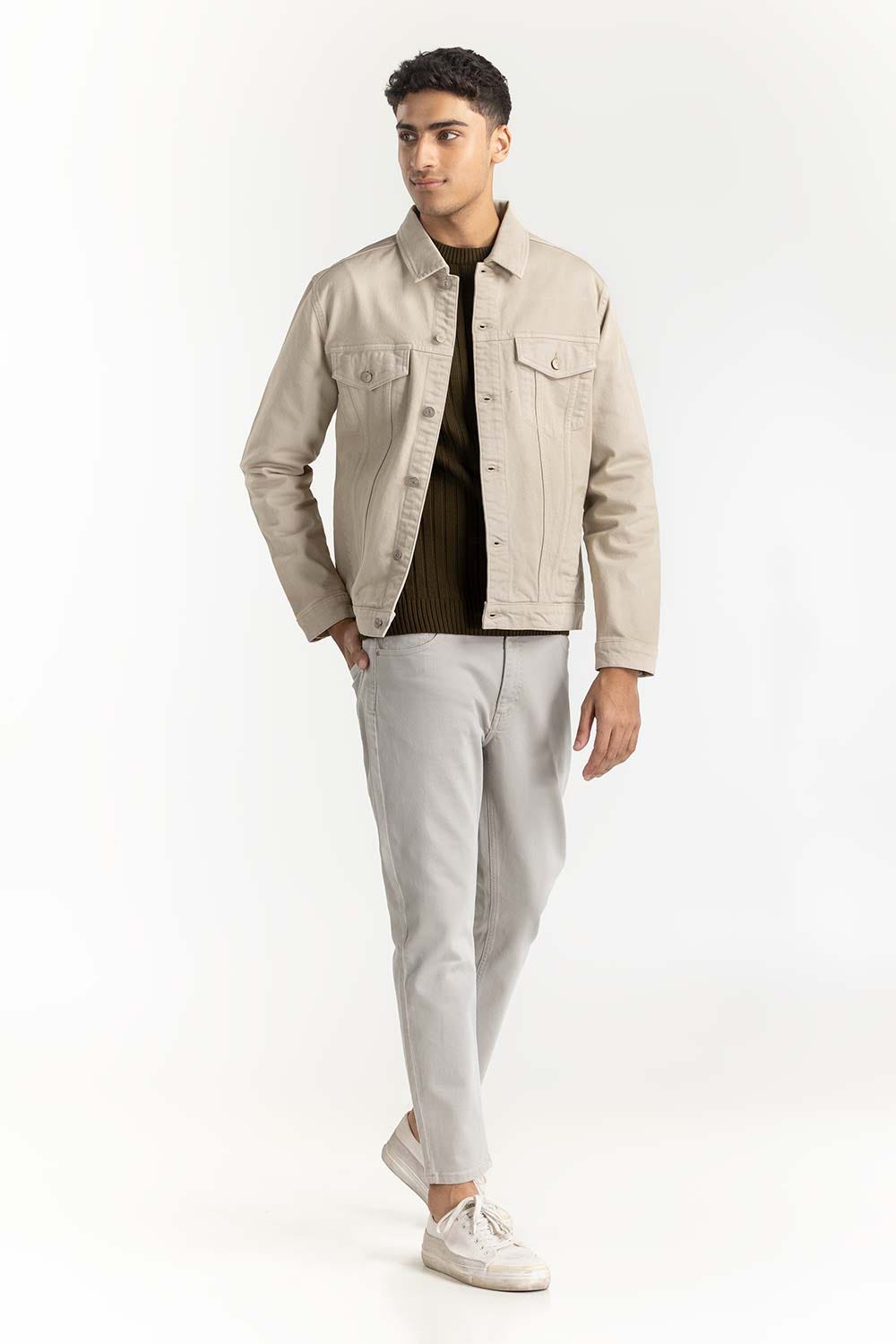 Cream Non-Denim Jacket 224-110-041