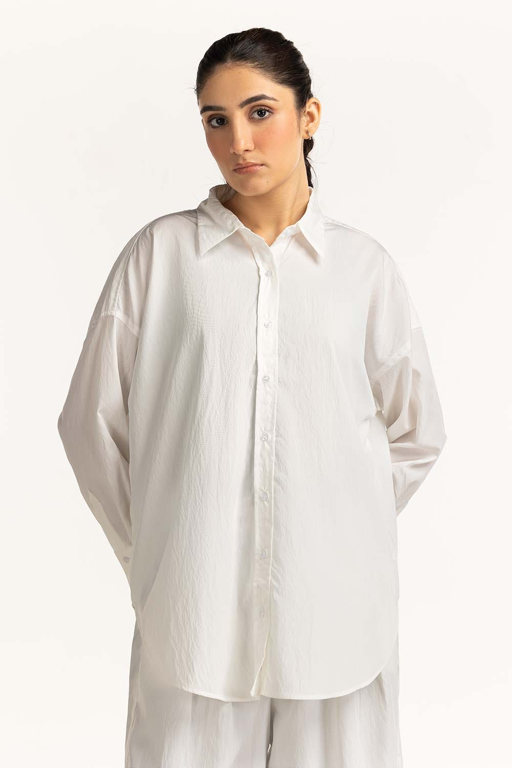 Creased Effect Button Down Shirt WM-CS-SS24-080