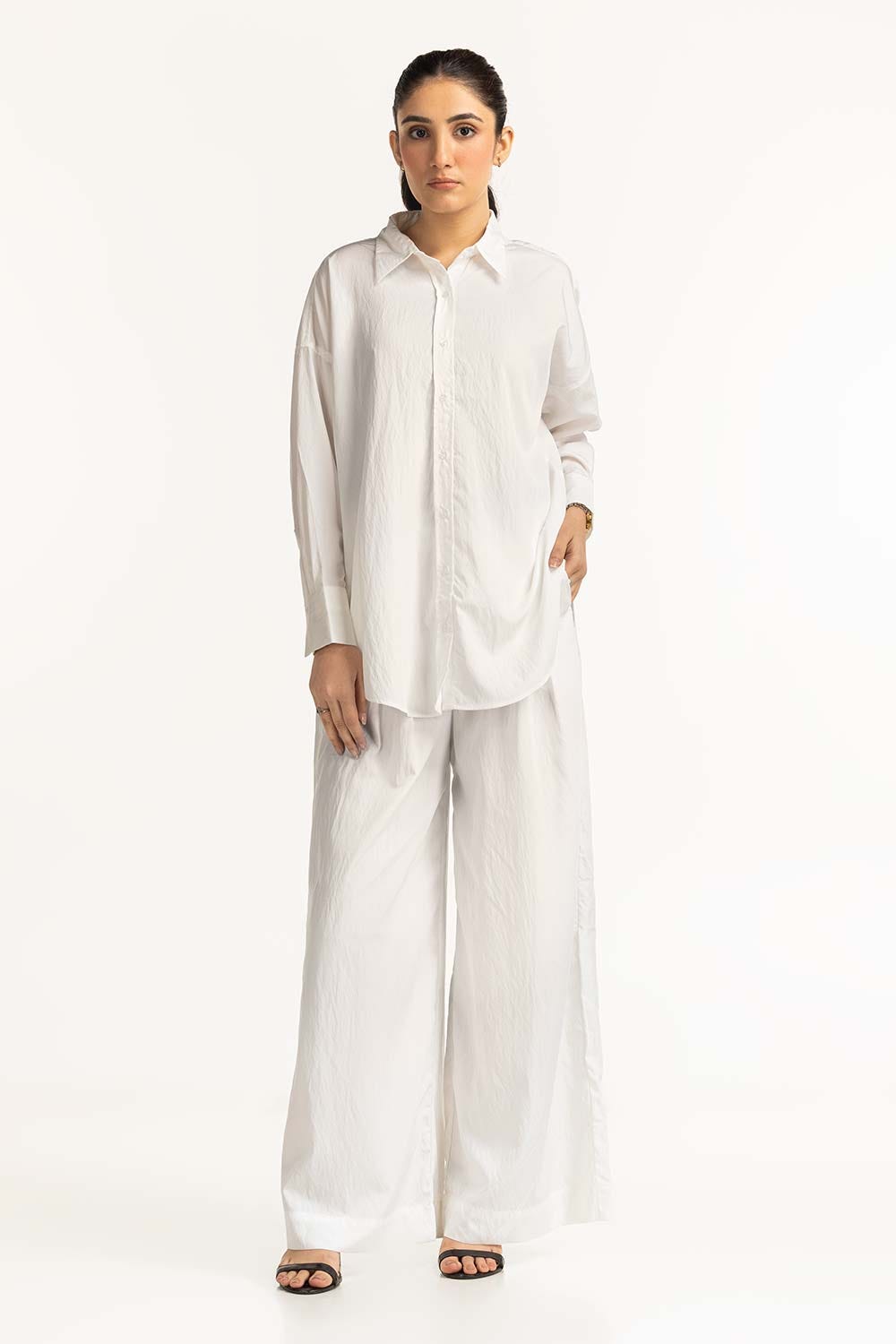 Creased Effect Button Down Shirt WM-CS-SS24-080