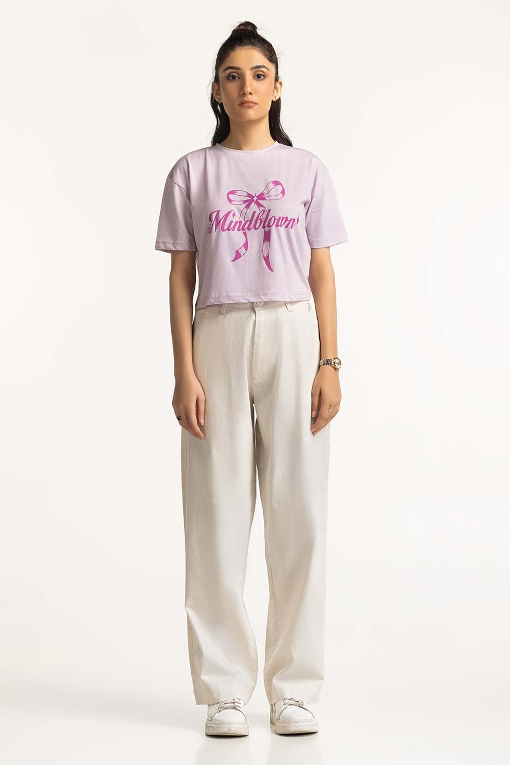 Crew Neck Cropped Tee WM-KTP-SS24-017