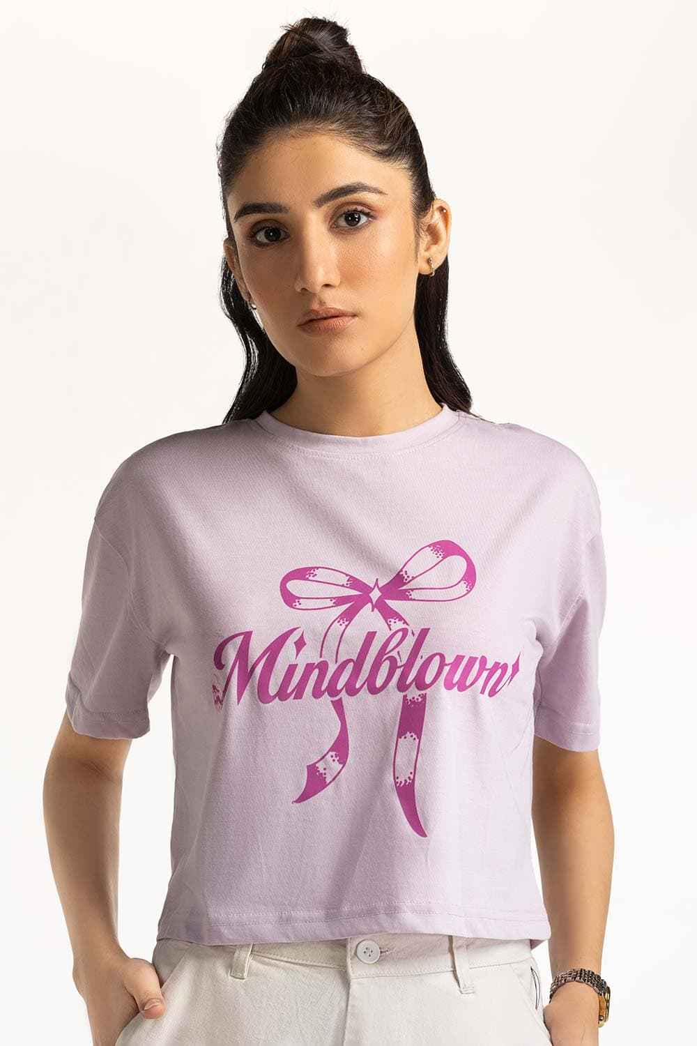 Crew Neck Cropped Tee WM-KTP-SS24-017