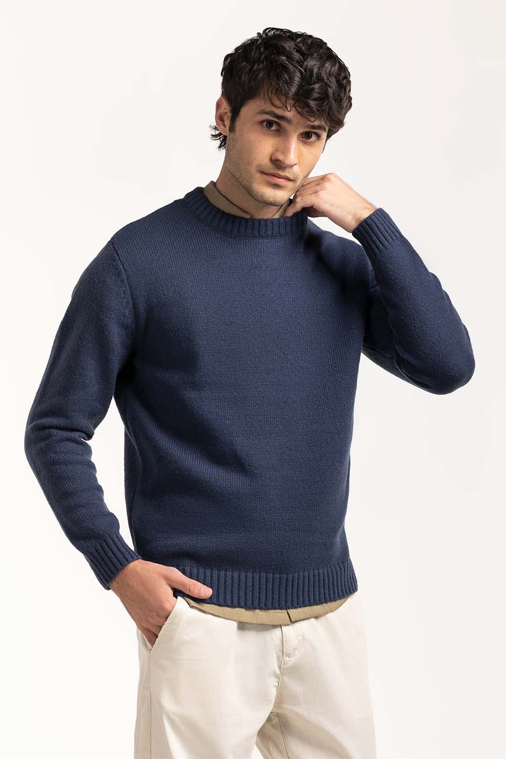 Crew Neck  Sweater MN-SWT-WS24-016-01 A