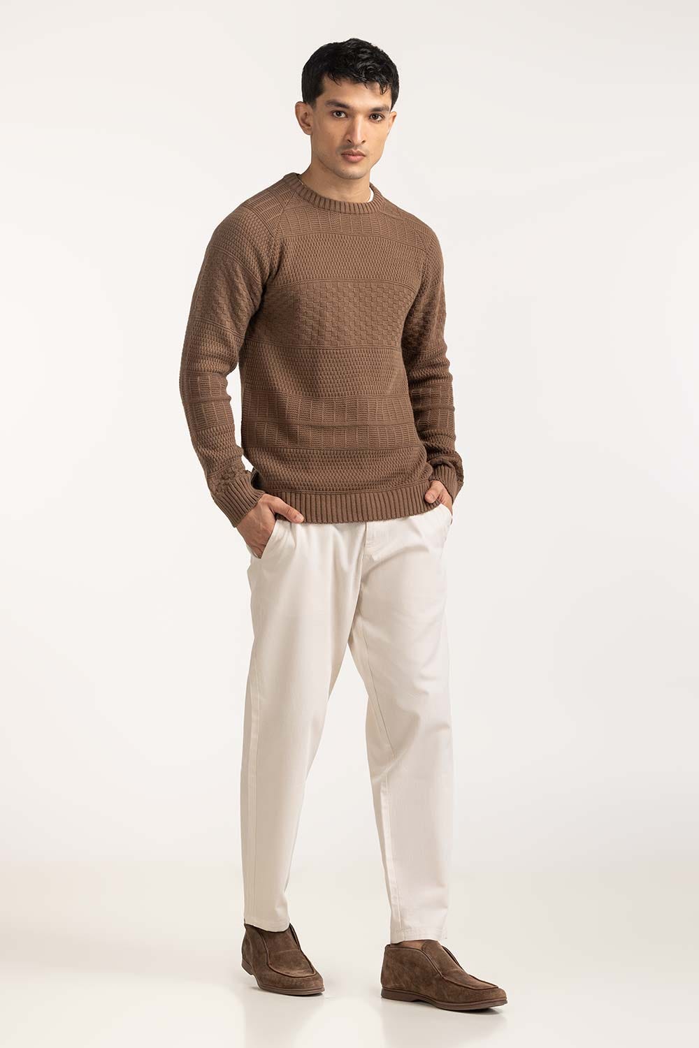 トップス UNUSED 13AW Hand-knit crew neck sweater Crew Neck Sweater MN-SWT-WS24-029 | Salt by Ideas