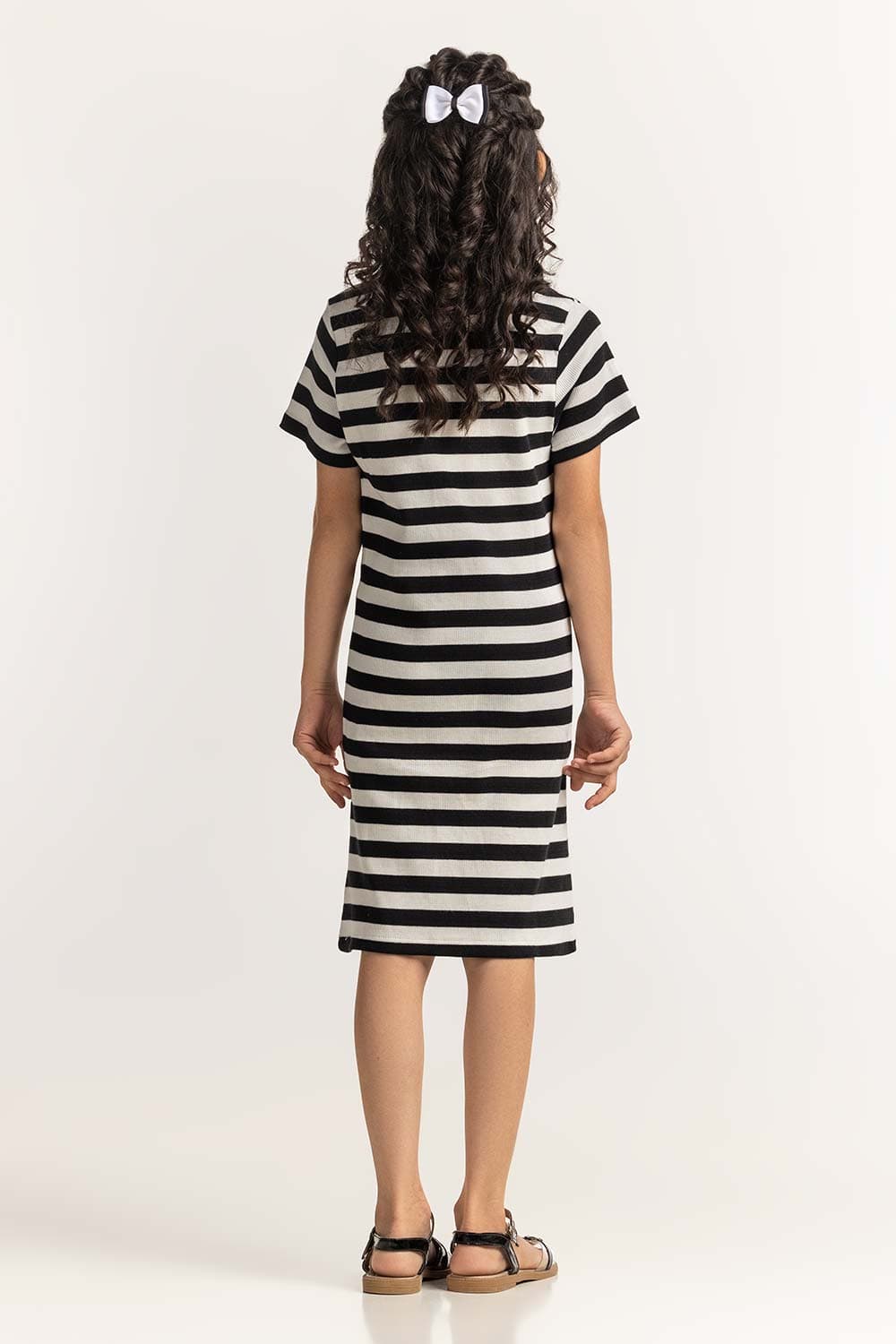 Crew Neck Yarn-Dyed Dress JG-DRS-SS24-402