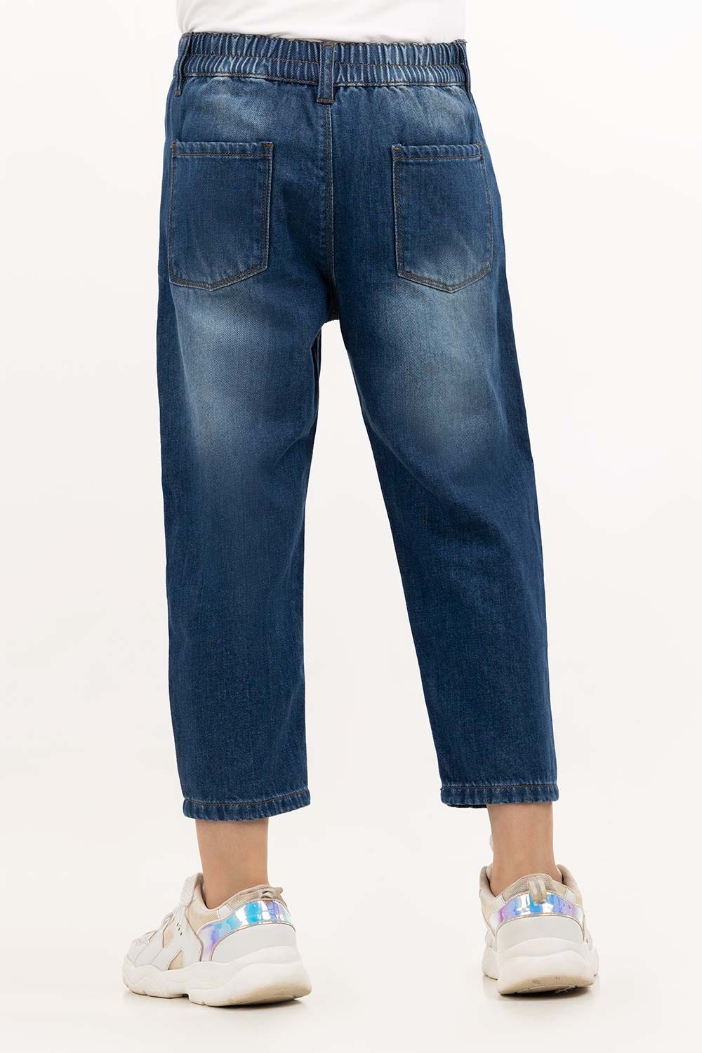 Junior Girl Dark Blue Denim Jeans 224-421-009