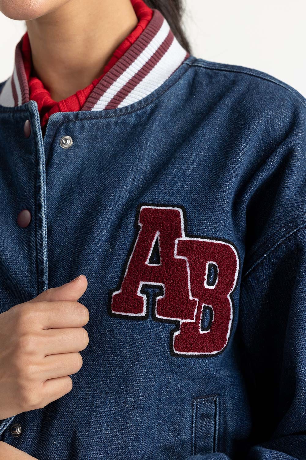 Dark Blue Denim Jacket 224-210-089