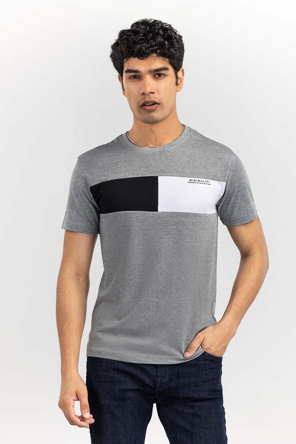 Dark Grey Fashion Tees JGP-D285