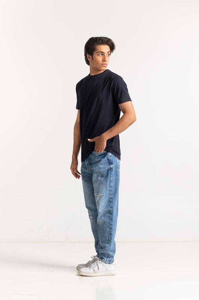 Dark Navy Basic Muscle Tee TS-CNSJ24-028