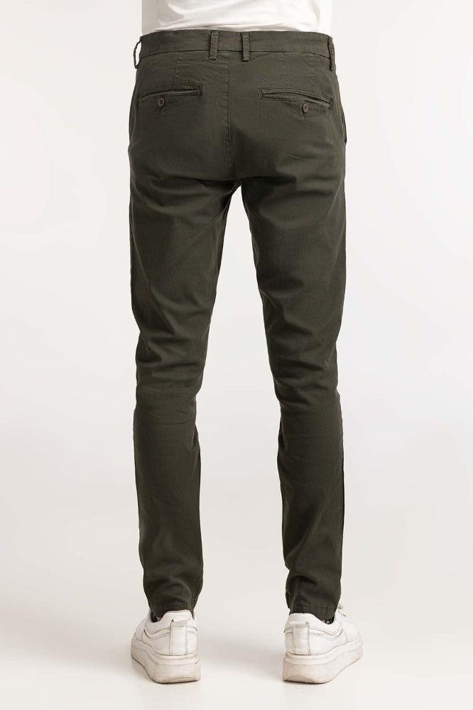 Dark Olive Khaki Pant MNTRCSS24022A