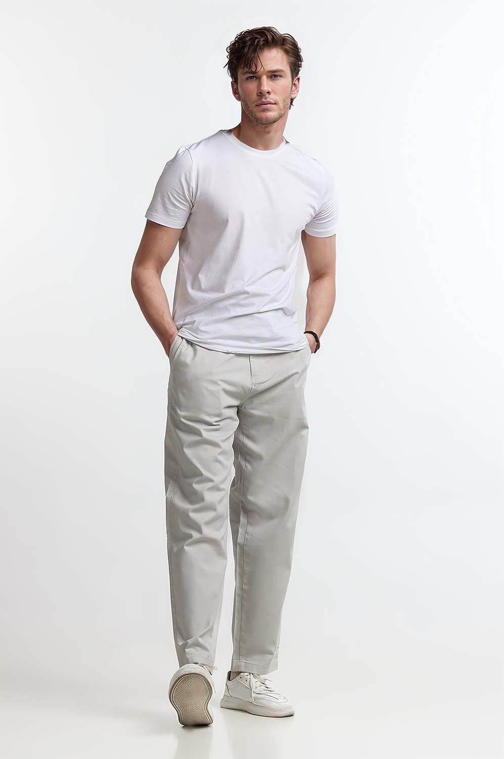 Dawn Blue Basic Trouser MNTRCSS24010-B