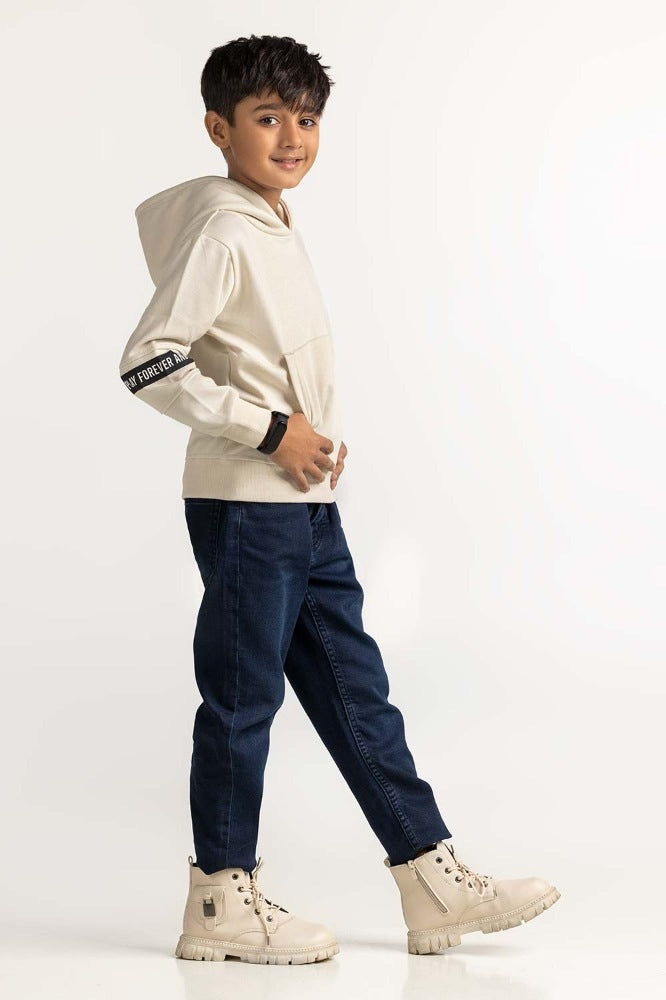 Dawn Blue Printed Sweatshirt 224-312-025