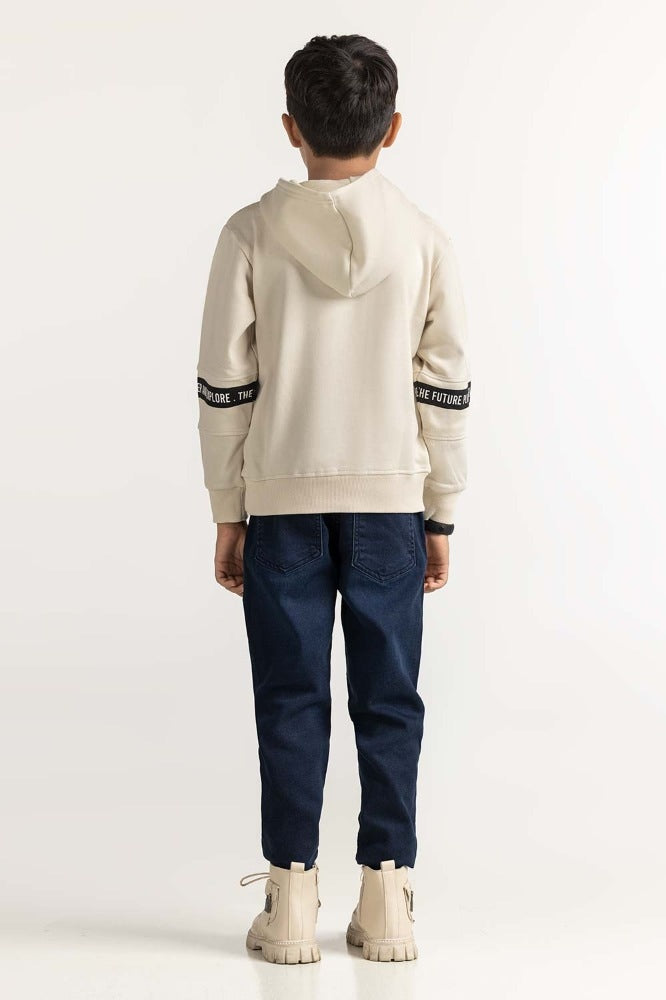 Dawn Blue Printed Sweatshirt 224-312-025