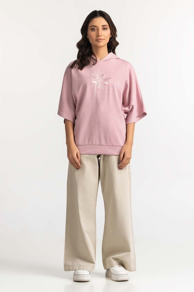 Dawn Pink Basic Sweatshirt WM-SWS-WS23-002