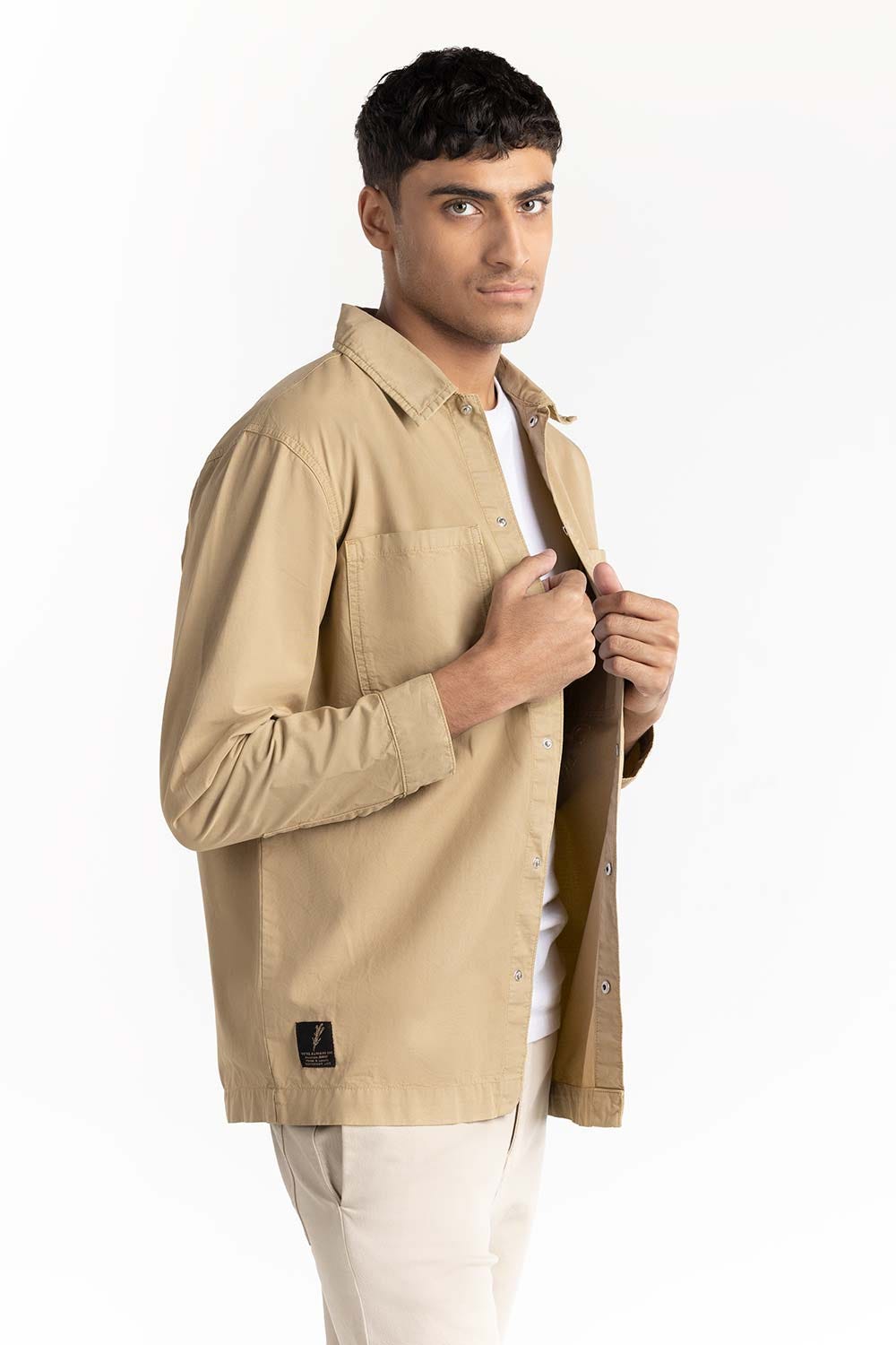 Dessert Sand Non-Denim Overshirt 224-117-043