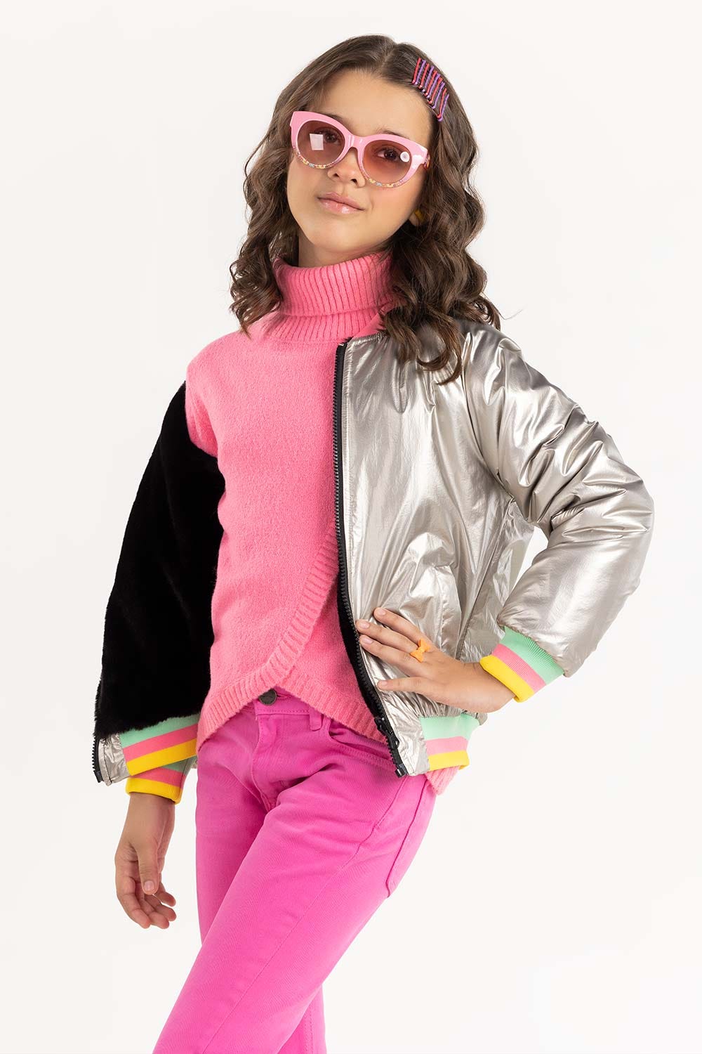 Junior Girl Double Sided Jacket 224-410-041