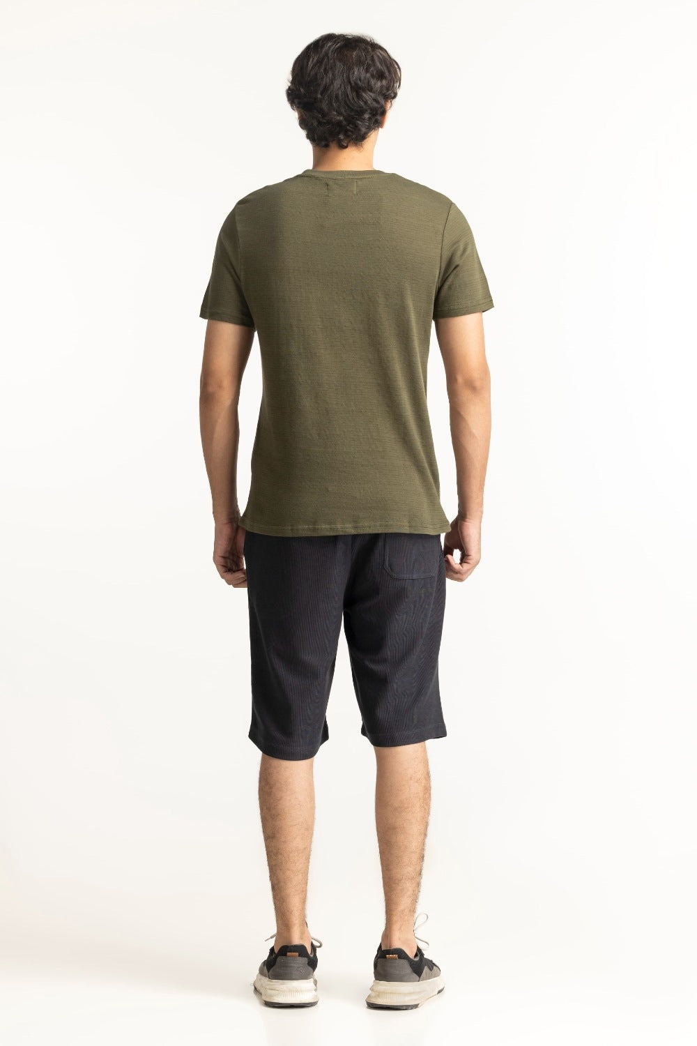Drop Shoulder Rib Textured Tee TS-CNSJ24-306
