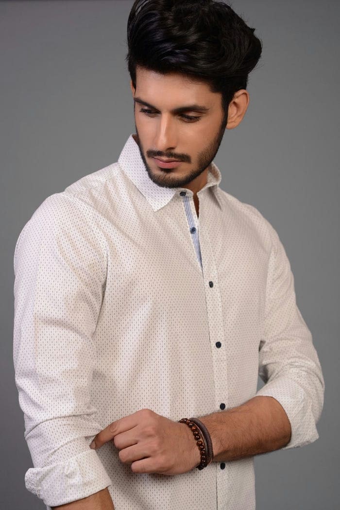 White Black Casual Shirt CM-YD-2118