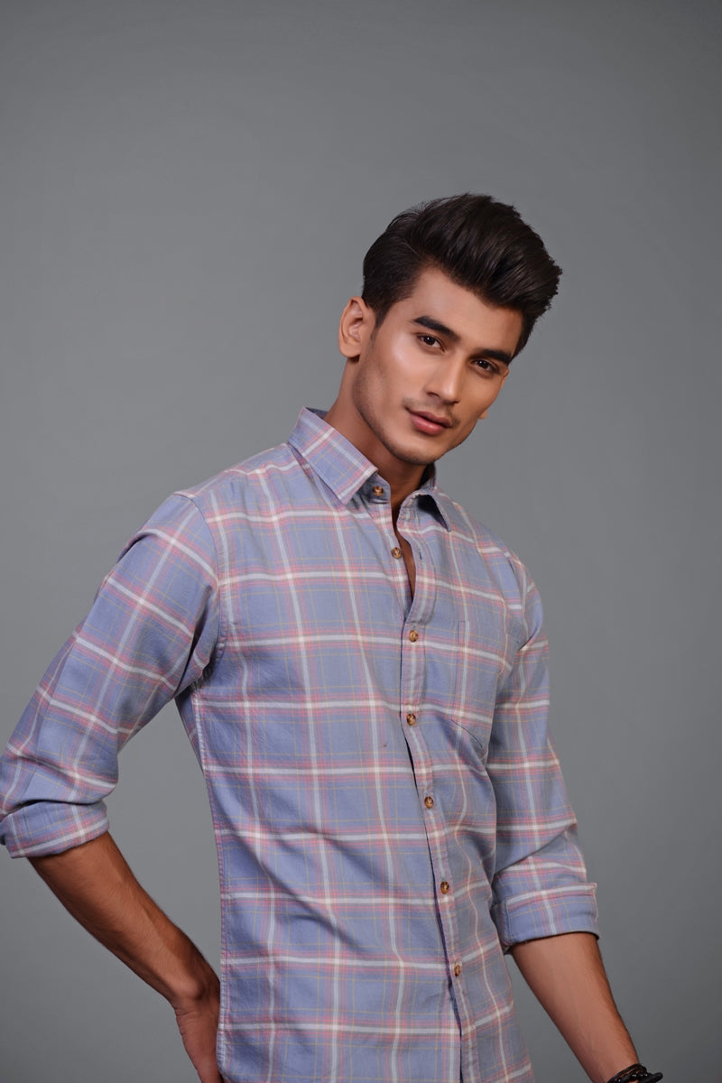 Rock Well - Grey Pink Casual Slim Fit CM-YD-2204