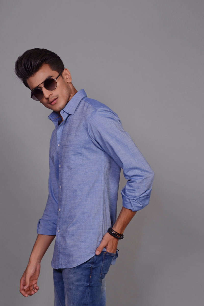 River Side - Dark Blue Casual Slim Fit CM-YD-2206
