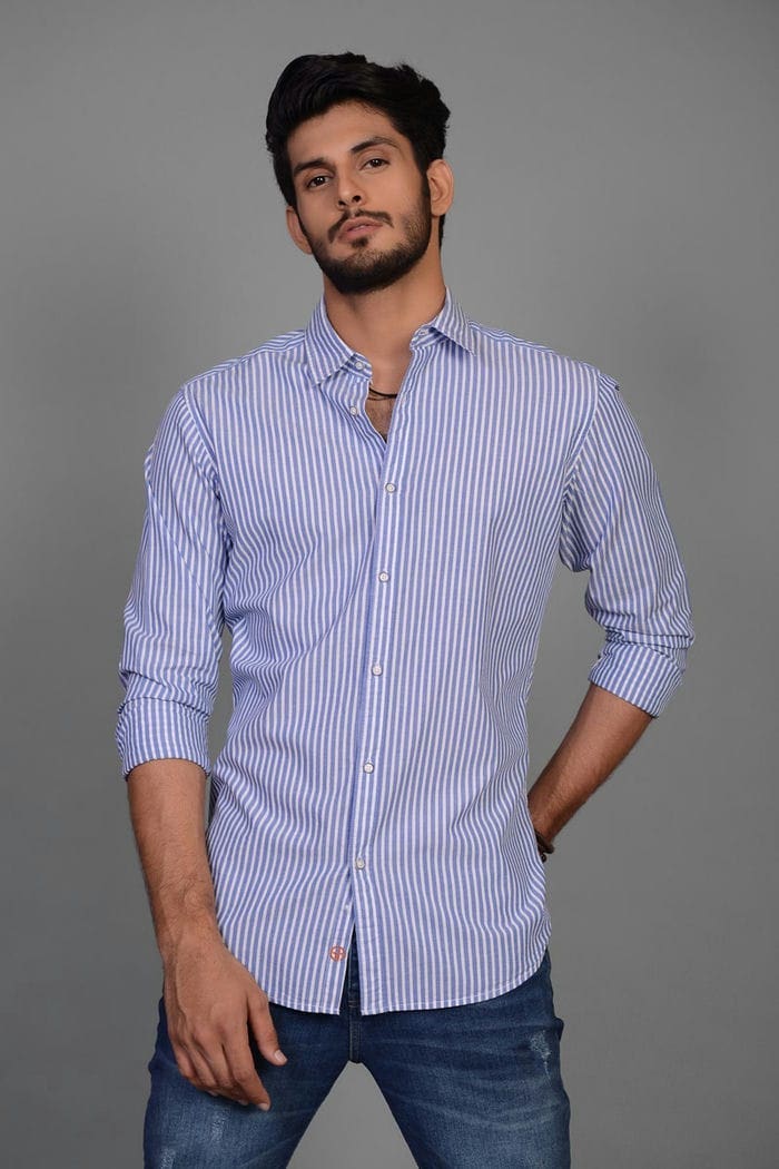 Palatino -  Sky White Casual Shirt CM-YD-2132