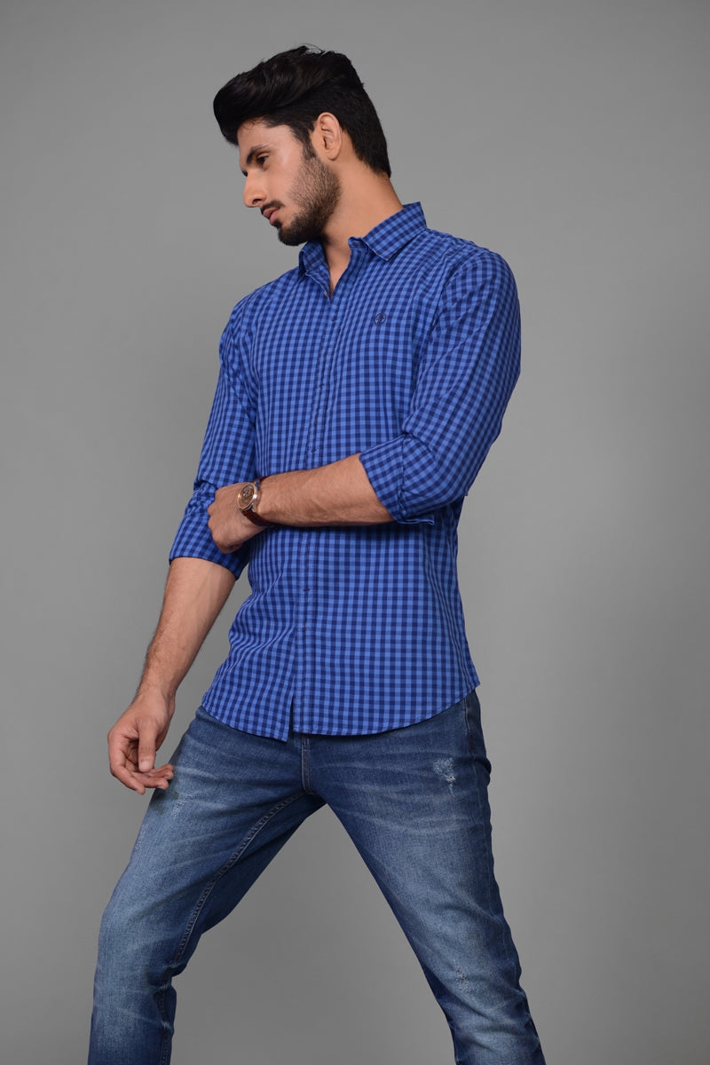 Parisian -Navy Blue Casual Shirt CM-YD-2165