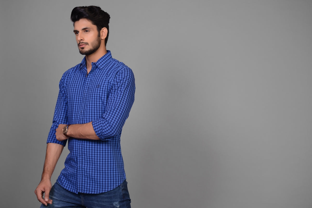 Parisian -Navy Blue Casual Shirt CM-YD-2165