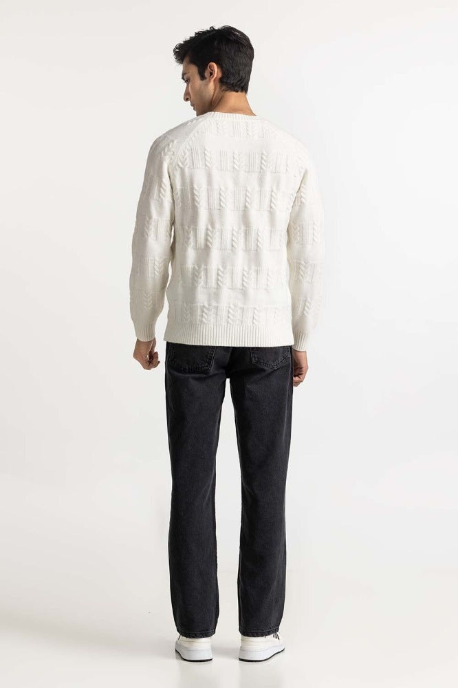 Ecru Fashion Sweater MN-SWT-WS23-076