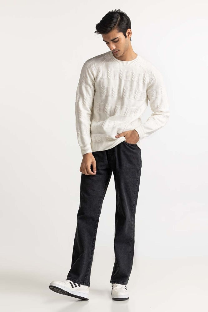 Ecru Fashion Sweater MN-SWT-WS23-076